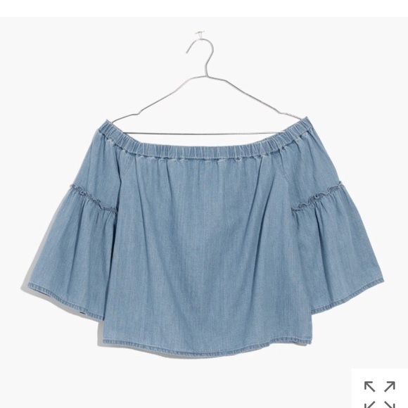 Madewell Tops - madewell denim azalea off-the-shoulder top